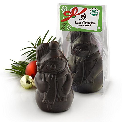 Lake Champlain Organic Dark Chocolate Placesetting Snowman, 1 Ounce