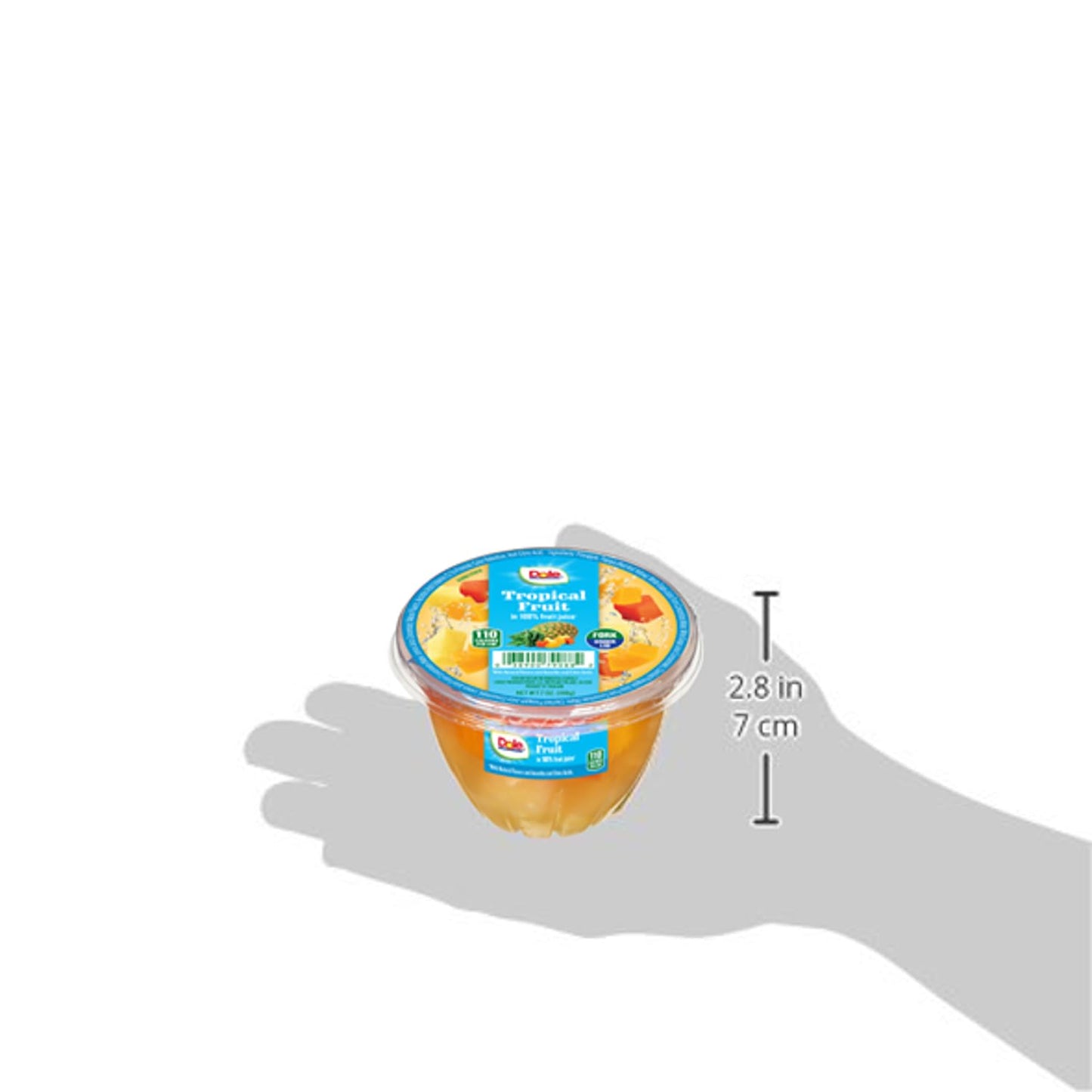 Dole Fruit Bowls Tropical Fruit In 100% Juice Snacks, 7Oz 12 Total Cups, Gluten & Dairy Free, Bulk Lunch Snacks For Kids & Adults
