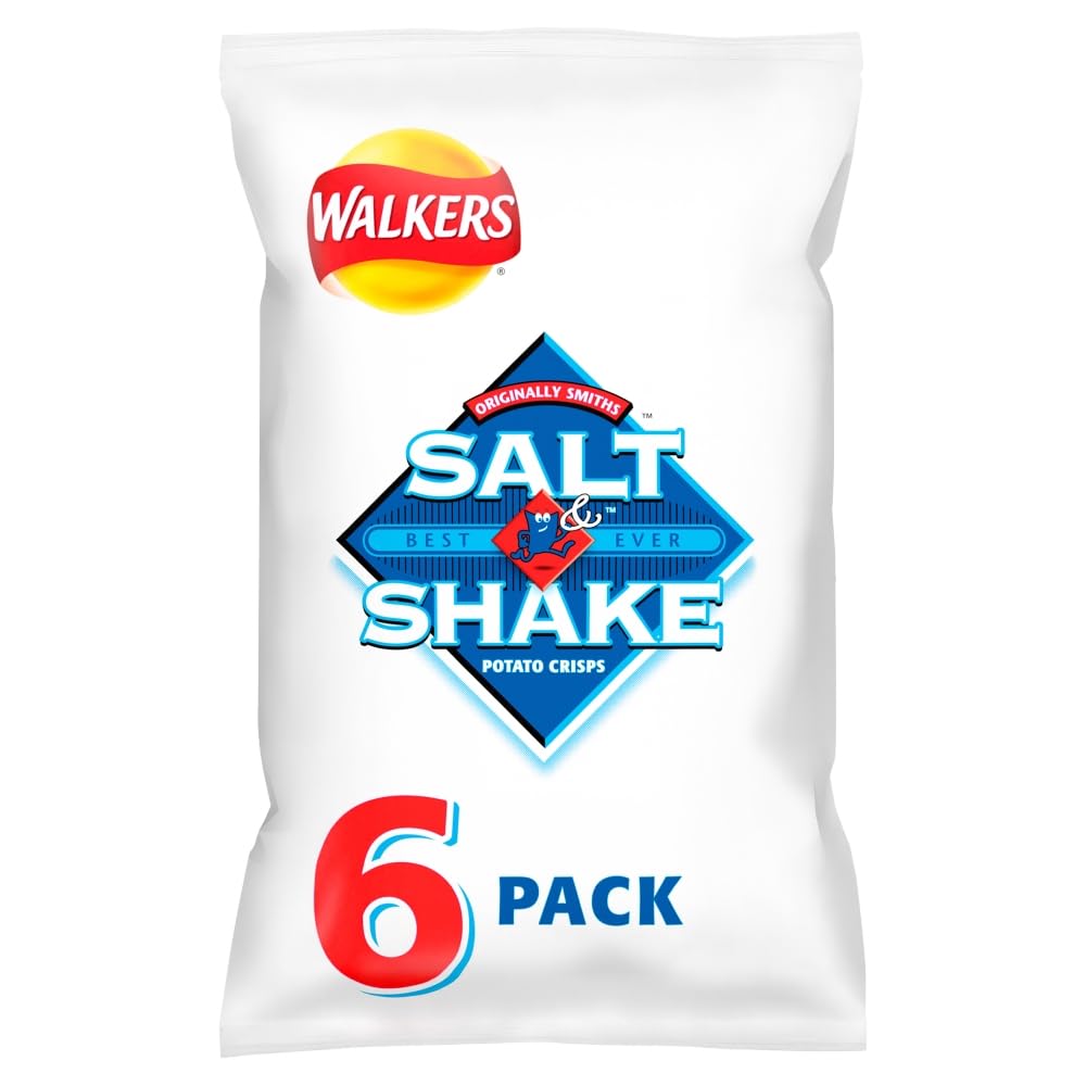 Walkers Salt and Shake Multipack Crisps, 6 x 24 g