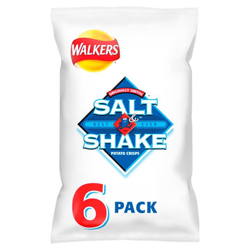 Walkers Salt and Shake Multipack Crisps, 6 x 24 g