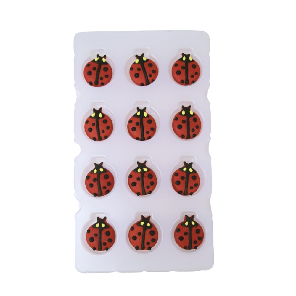 Oasis Supply Sugar Decorations, Lady-Bugs Sugar Decorations, 24 Count