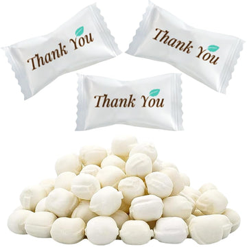 The Dreidel Company Thank You Buttermints, Mint Candies, After Dinner Mints, Butter Mint Candy, Fat-Free, Individually Wrapped (