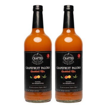 Crafted Cocktails Grapefruit Paloma Mix | 2 Pack | 35 Calories Per Serving | Pink Grapefruit, Lime Juice & Organic Agave for a R