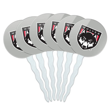 Western Oregon University Secondary Logo Cupcake Picks Toppers Decoration Set of 6