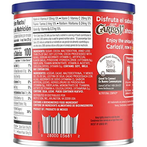 Nestle Carlos V Chocolate Drink Mix, 14.1-Ounce Containers (Pack Of 12)