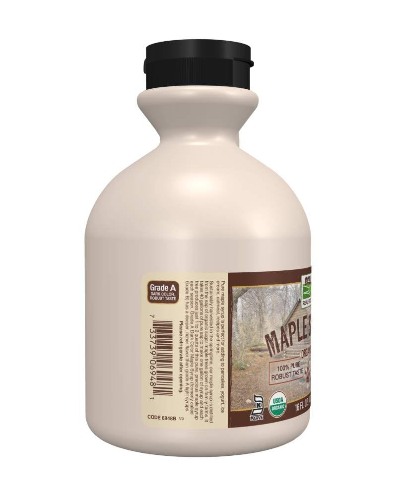Now Foods, Certified Organic Maple Syrup, Grade A Dark Color, Certified Non-Gmo, Pure, Robust Taste, 64-Ounce
