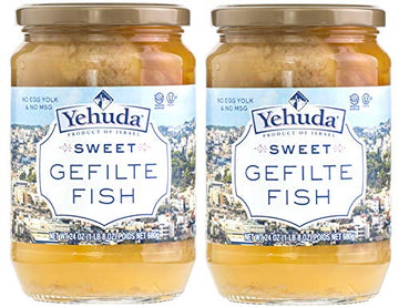 Yehuda Sweet Gefilte Fish, 24Oz (2 Pack) Kosher For Passover