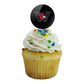 Wesleyan University Secondary Logo Cupcake Picks Toppers Decoration Set Of 6