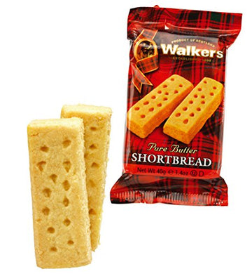 Walkers Shortbread Fingers, Pure Butter Shortbread Cookies, 14 Oz Snack Packs (Pack Of 120)