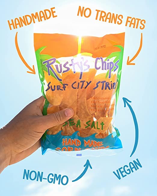 Rustys Chips - Crunchy Gluten Free Snack Pack - Vegan-Friendly, Non-GMO, 1 Count (Pack of 24)