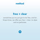 Method 01491 4X Concentrated Laundry Detergent Free & Clear 53.5 Oz Bottle 4/Carton