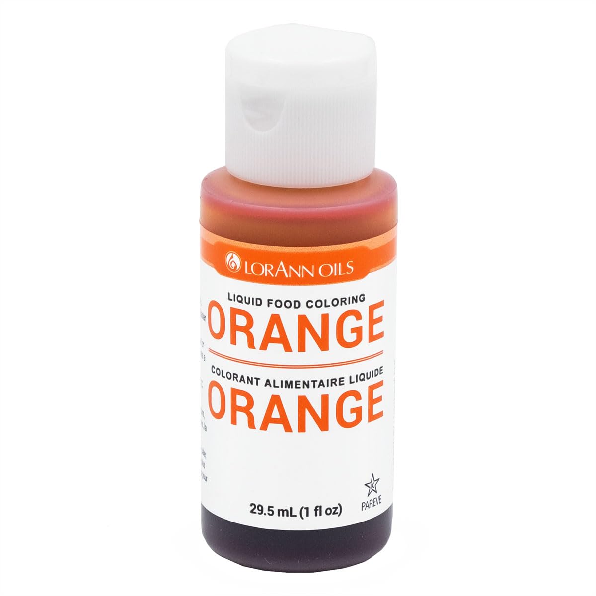 Lorann Orange Liquid Food Color, 1 Ounce Squeeze Bottle