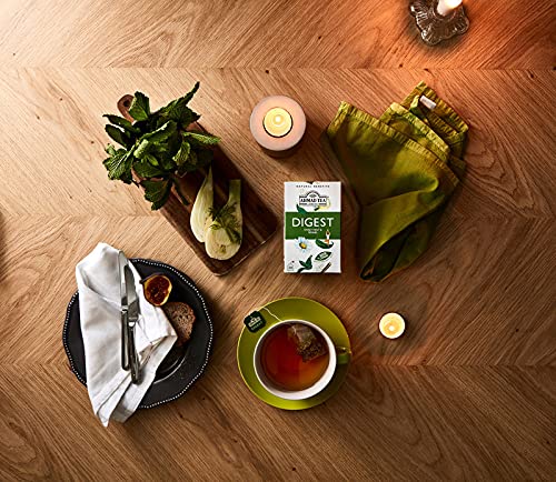 Ahmad Tea Herbal Tea, Sweet Mint, Fennel & Biotin 'Digest' Natural Benefits Teabags, 20 Ct (Pack Of 1) - Decaffeinated & Sugar-F