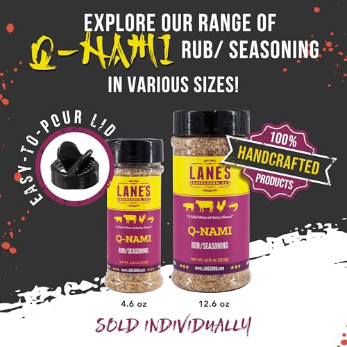Lane'S Q-Nami Japanese Seasoning Rub, All-Natural Shichimi Togarashi Seasoning For Steak, Chicken, Veggies, & Tuna, Gluten-Free,