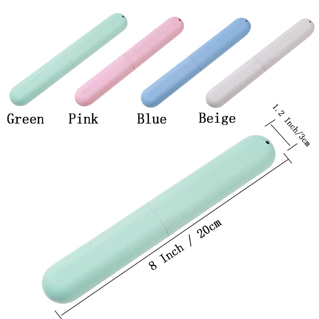 4 Pack Travel Toothbrush Case, Nexcurio Portable Breathable Toothbrush Holder For Travel/Camping/School/Home