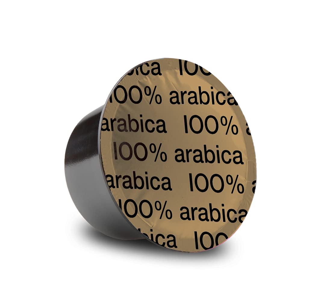 Bristot 100% Arabica Espresso Capsules Compatible with Lavazza Blue Machines Smooth & Aromatic 50 Count