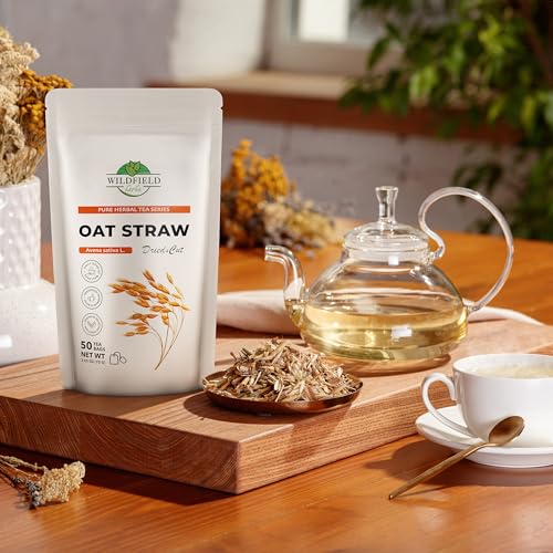 50 Bags Oatstraw Tea Oat Straw Herb Tea (Avena Sativa L.) - 50 Count 1.5G Bags Oat Straw Loose Leaf Herb Hierba De Paja De Avena