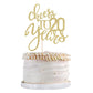 Qertesl Gold Glitter Cheers To 20 Years Cake Topper, Happy 20Th Birthday Cake Decorations,Perfect For 20 Years Cake Decorating,W
