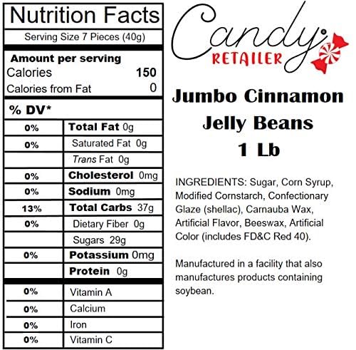 Candy Retailer Jumbo Jelly Beans (1 Lb, Cinnamon)
