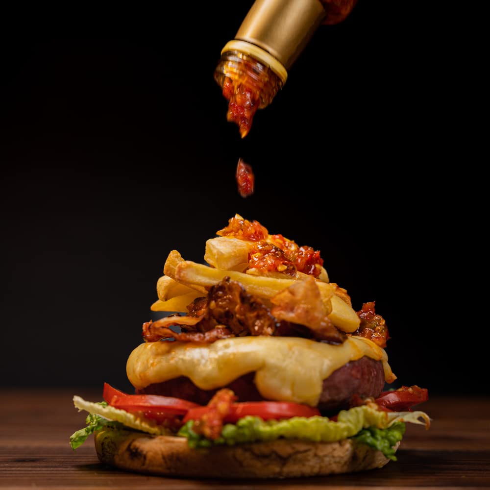 Tuttocalabria Chunky Calabrian Hot Sauce, Heat Scale: Medium/Hot, Madewith Calabrian Chili Peppers, Real Ingredients, Great On Chicken Wings, Pizza Or As A Substitute For Your Favorite Condiment