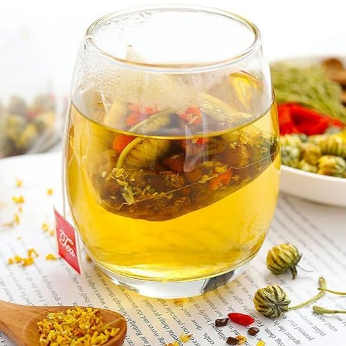 Sirdika Liver Tea Formula Chrysanthemum, 60Pcs/2Bags Chrysanthemum Liver Tea, Chrysanthemum Cassia Seed Tea, Chinese Herbal Tea