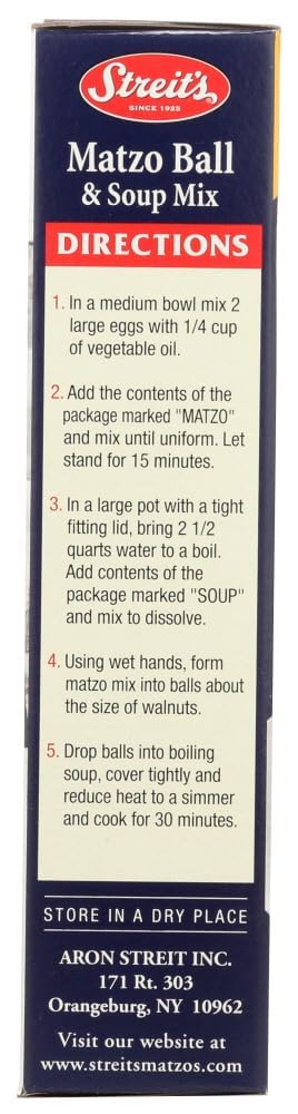 Streits Matzo Ball & Soup Mix Kosher for Passover 4.5 oz. Pack of 6.6
