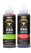 KINDERS Bourbon Apple BBQ Sauce & Founders Reserve BBQ Sauce, 15.5oz Each, Ideal for Grilling and Marinades