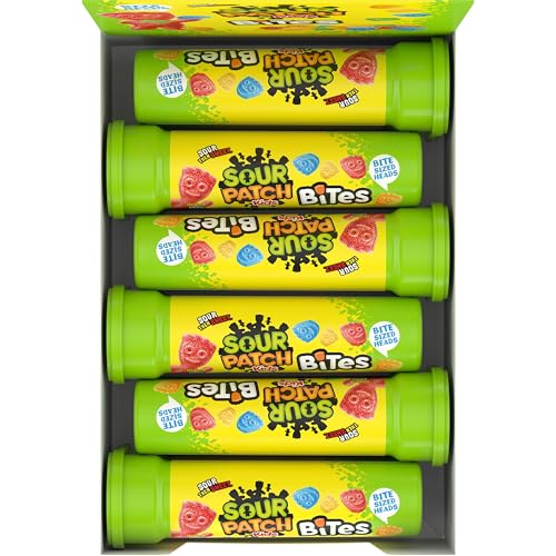 SOUR PATCH KIDS Bites Soft & Chewy Candy  12-1.8 oz Tubes