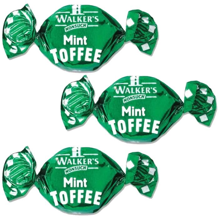 Walkers Nonsuch Mint Toffee Candy, Natural Mint Flavor, 5.29 Oz (Pack of 3), Individually Wrapped Chewy English Sweets