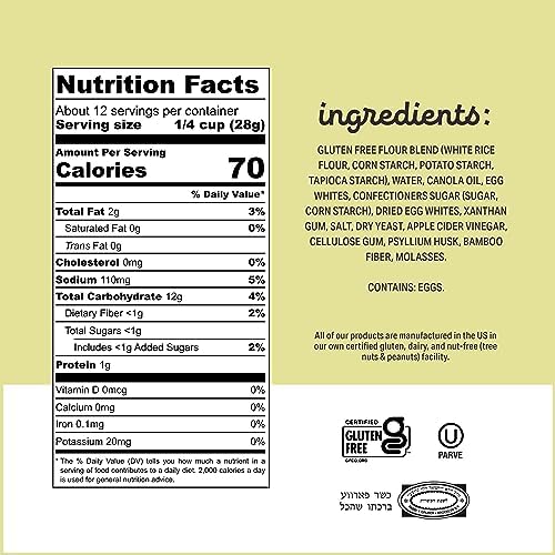 Katz Gluten Free Bread Crumbs Plain Unseasoned. Crispy Flavorful Coating. Perfect For Baking & Cooking. Kosher, Dairy Free, Soy Free, Nut Free. 12 Oz (Pack Of 6)