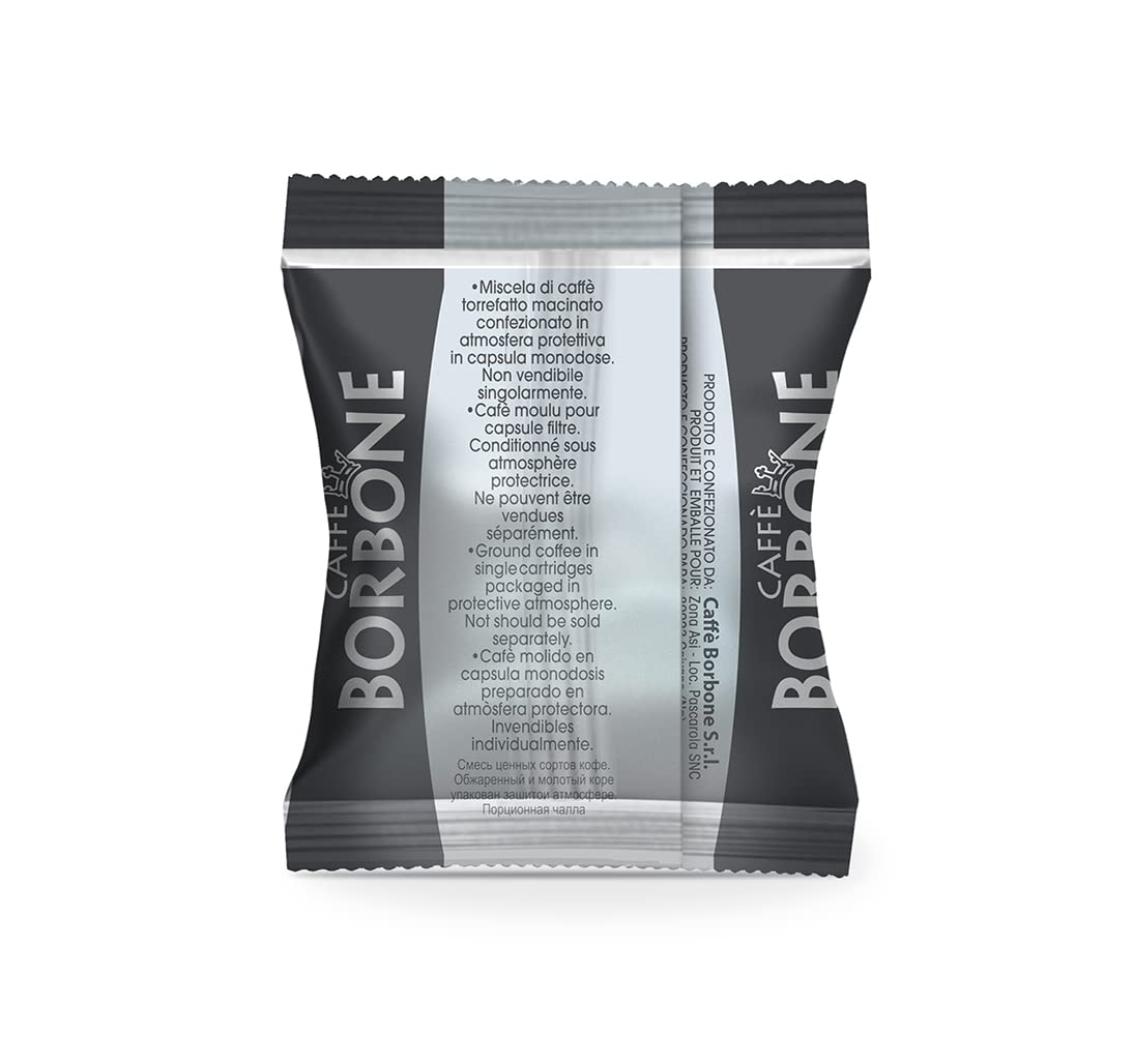 Caffè Borbone Espresso Coffee Pods, 50 Count, Nespresso Compatible, Black Blend
