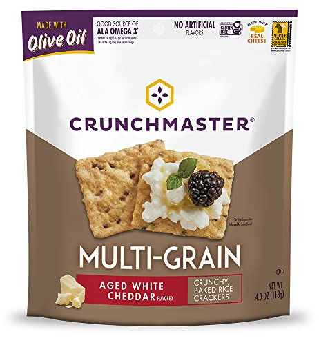 Crunchmaster Multi-Grain  Ers, Aged White Cheddar, 4 Ounce (Pack Of 12)
