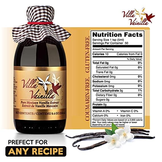 Villa Vainilla Pure Extract Special Pack- Premium Concentrated Vanilla, Real, Natural, Gourmet Flavor From Mexico (8.4 Fl Oz Van