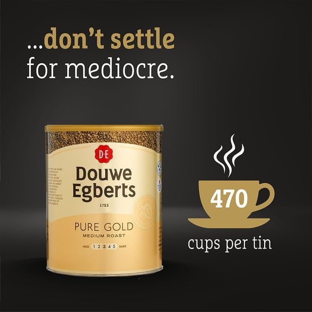 Douwe Egberts Pure Gold Freeze Dried Instant Coffee 750g Tin - Medium Roast