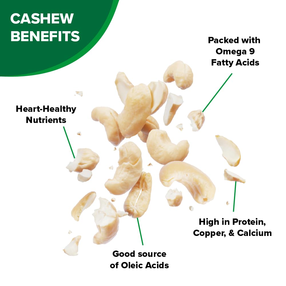 Hampton Farms - USA Grown Gourmet Nuts - Salted Super Large Whole Cashews - 10 oz. Canisters - 2 Pack