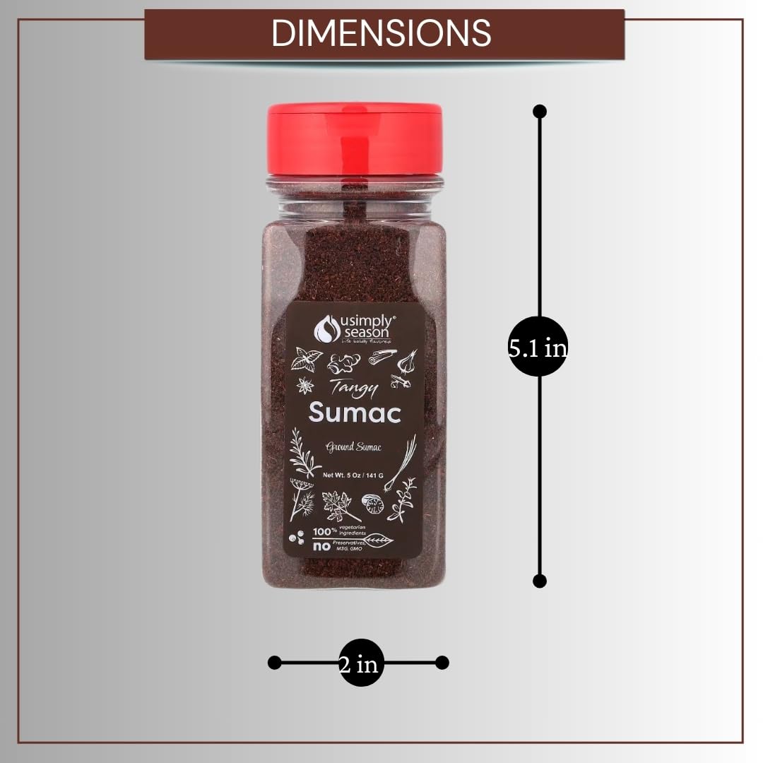 Usimplyseason Sumac Spice (Tangy Powder, 5 Ounce)