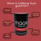 Maax Caffeine Energy Gum - Focus Gum with 125mg Caffeine - 25 Pieces - Cinnamon - 1.9 Ounce