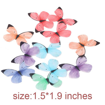 50Pcs Edible Butterflies For Cake Decorating Small Pastel Colorful Butterfly Cake And Cupcake Toppers Wafer Paper Butterfly Deco