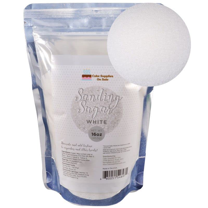 Sanding Sugar White 16 Oz