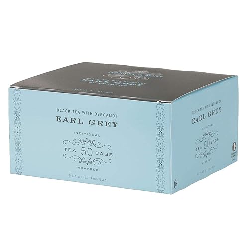 Harney & Sons Earl Grey Tea - 50 Individually Wrapped Tea Bags - Black Tea With Bergamot