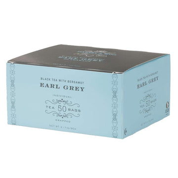 Harney & Sons Earl Grey Tea - 50 Individually Wrapped Tea Bags - Black Tea With Bergamot