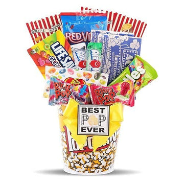 Movie Night Snacks Gift Tub - Movie Night Basket For Teenagers, College Students Or Family And Friends.