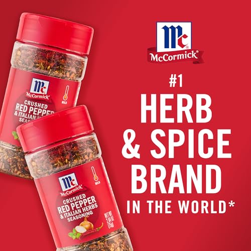 McCormick Seasoning, Crushed Red Pepper & Italian Herbs, Robust Italian Seasoning for Garlic Bread, Pasta, Dip and More, 2.64 oz