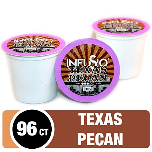 InfuSio Texas Pecan Coffee Pods, Compatible with Keurig K Cup, 96 Count, Single Serve
