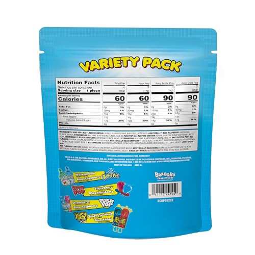 Christmas Candy Variety Pack Bag, 12 Ct Assorted Lollipops, Bulk Individually Wrapped Ring Pop, Push Pop, Baby Bottle Pop & Juic