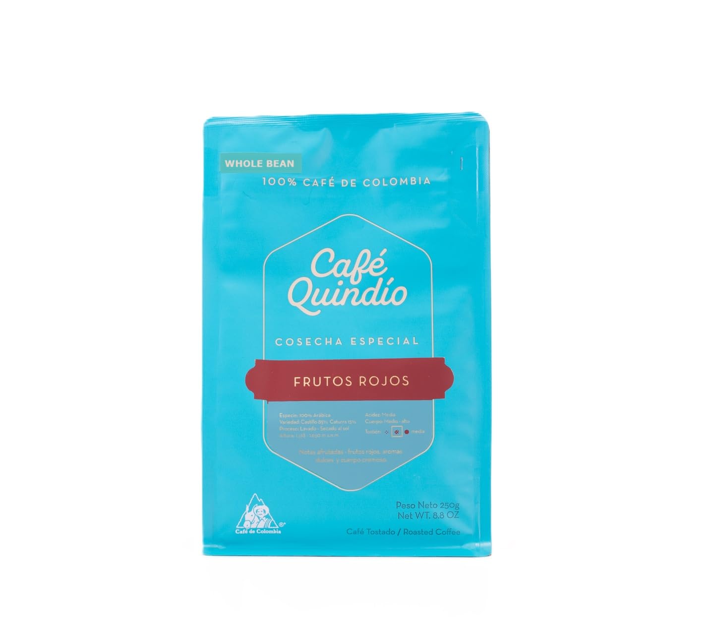 Cafe Quindio Specialty Harvest - 100% Colombian Excelso Arabica Coffee (8.8 Ounce (Pack of 1), Red Berries)