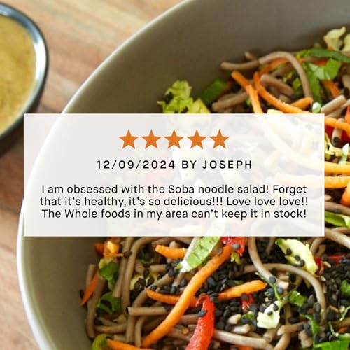Urban Remedy Organic Soba Noodle Bowl, 12.2 oz, Plant Based with Napa Cabbage, Carrots, Red Peppers & Sesame Almond Sauce, Glute