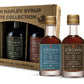 Crown Maple Artisan Trio Collection - Bourbon Barrel Aged, Madagascar Vanilla, Cinnamon Infused Organic Maple Syrup, 50ML (1.7 Fl Oz)