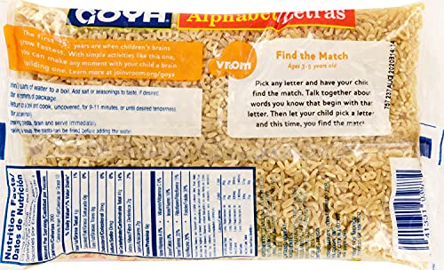 Goya Foods Alphabet (Letras) Pasta, 7 Ounce (Pack Of 20)