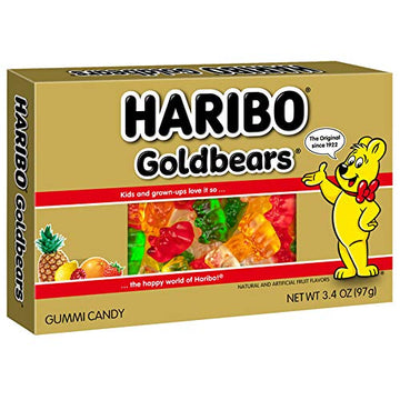 Haribo Gummi Candy, Original Goldbears, 3.4 Oz (Pack Of 12)